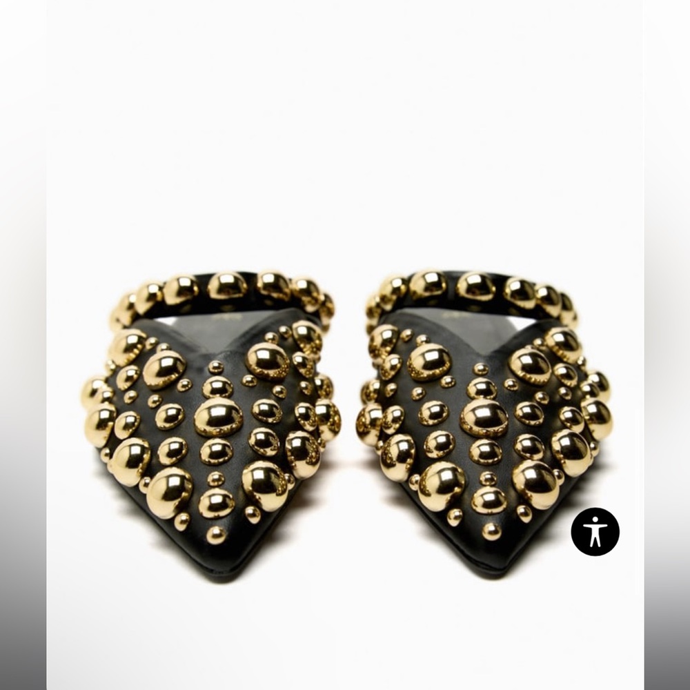 Embellished flat mules
